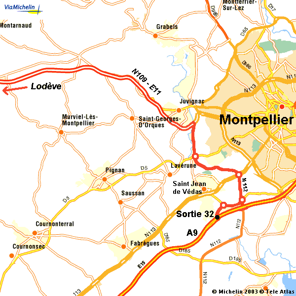 carte avene Itinéraire 